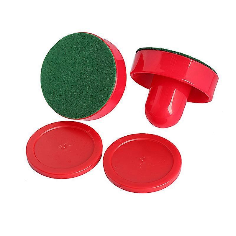 2Pcs 75mm Air Hockey Table Felt Pusher με 2pcs 63mm Puck Mallet τερματοφύλακες