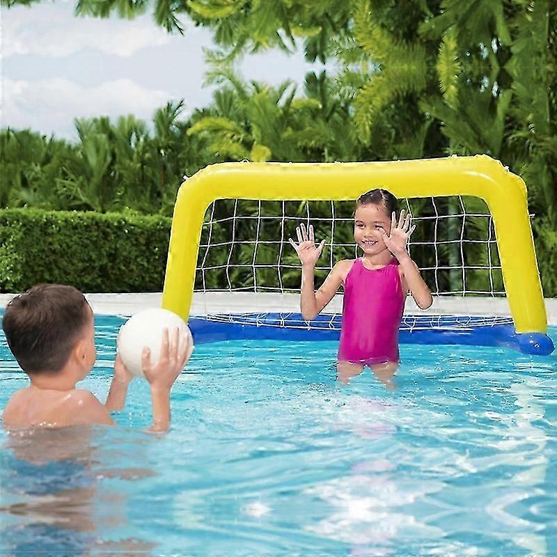 Family Inflatable Beach Ball Set with Handball Goal for Poolside Play Dates