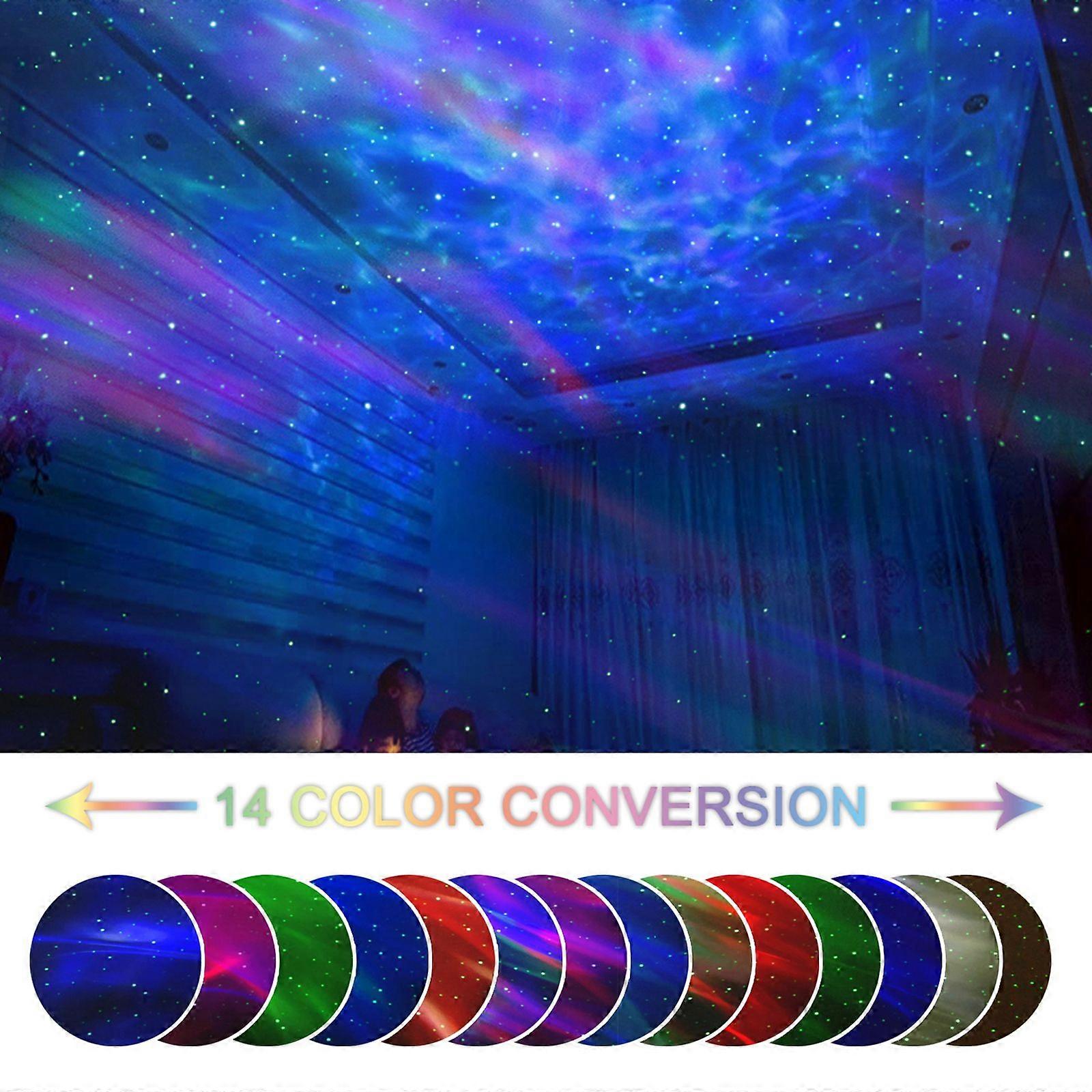 LED Aurora Projector Star Projection Lamp BT Speaker Night Light with Remote Control for Baby Kids Adults Bedroom Atmosphere Lamp