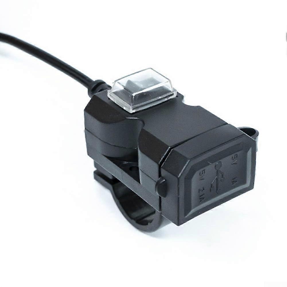 Flexible Motorcycle Charger with Dual USB Ports for Fast Charging Devices, Universal Compatibility, and Durable Design