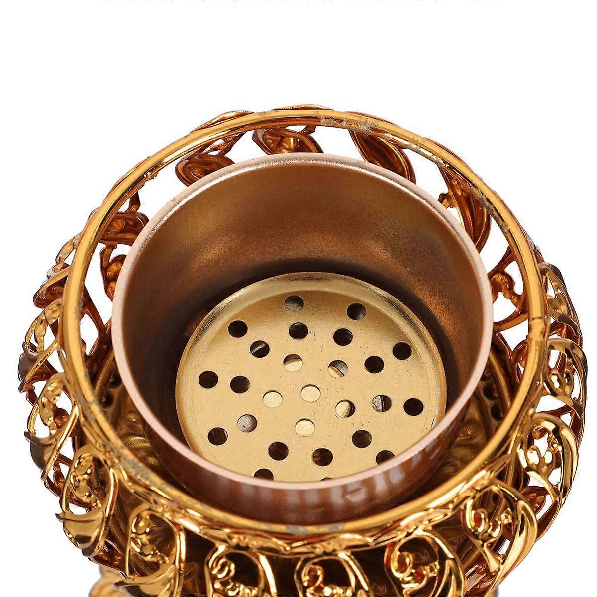 5X Incense Burner Incense Bakhoor Charcoal Incense Burner Metal Arab Censer Desktop Decor for Incens