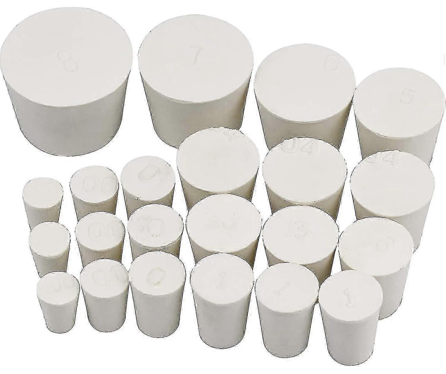 Solid Rubber Tapered Stopper Set for Laboratory Use