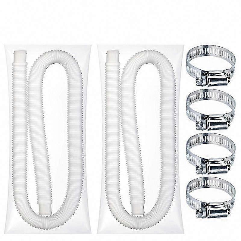 2-Pack Tubes, 4-Pack Button Pool Replacement Hose for Swimming Pool Pump and Filter Pump