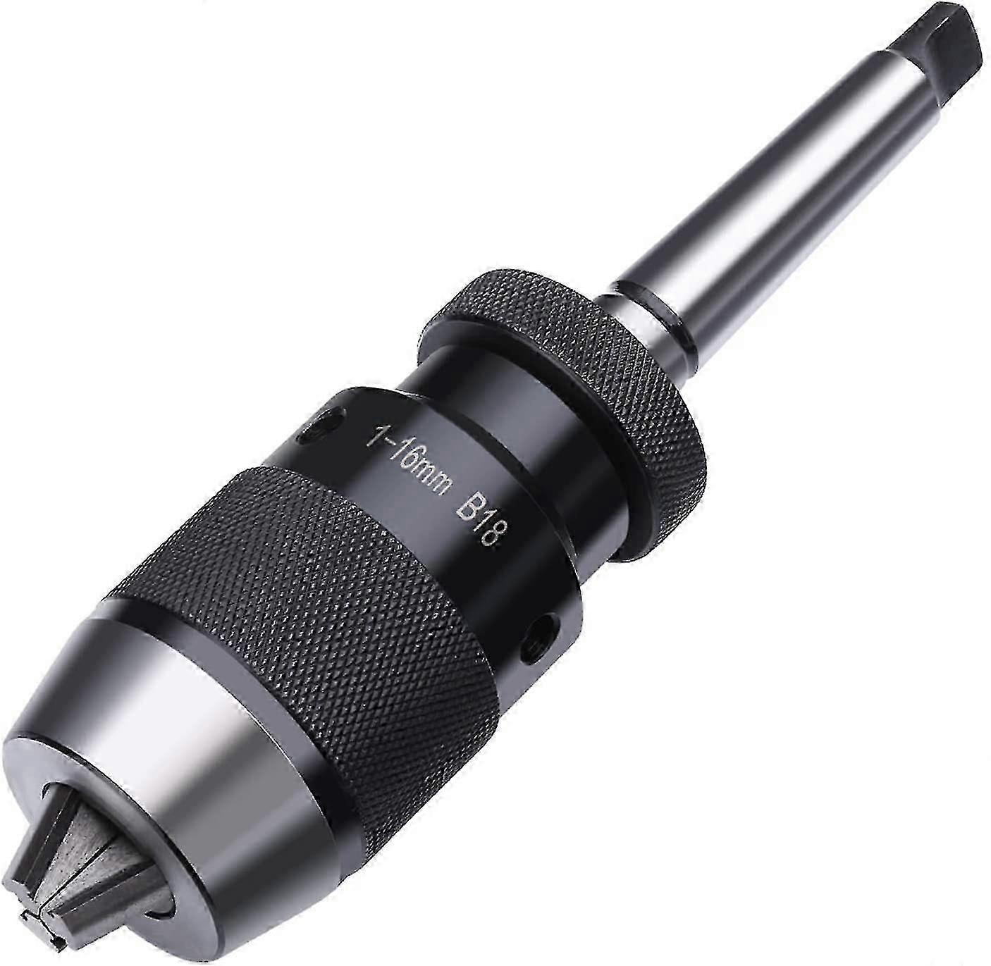 heavy duty drill chuck, 1-16mm keyless keyless chuck, with mt2-b18 drill arbor, for cnc lathe drilldrill chuck + drill chuck arbor