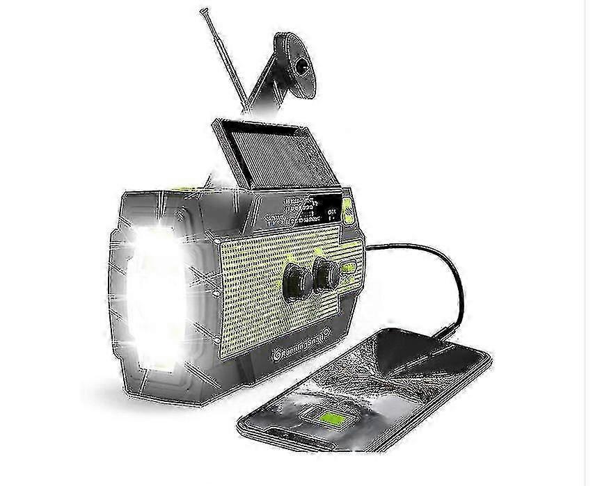 Emergency-radio, 4000mah Weather Radios With Hand Crank & Solar...