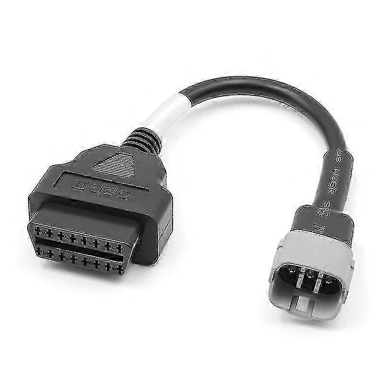Obd2 6 Pin Connector To 16pin Diagnostic Adapter Cable Female For M...