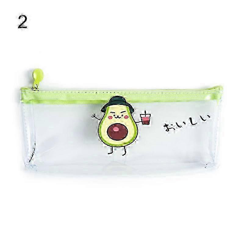 Transparent Avocado Pencil Case for School & Office Use-1-
