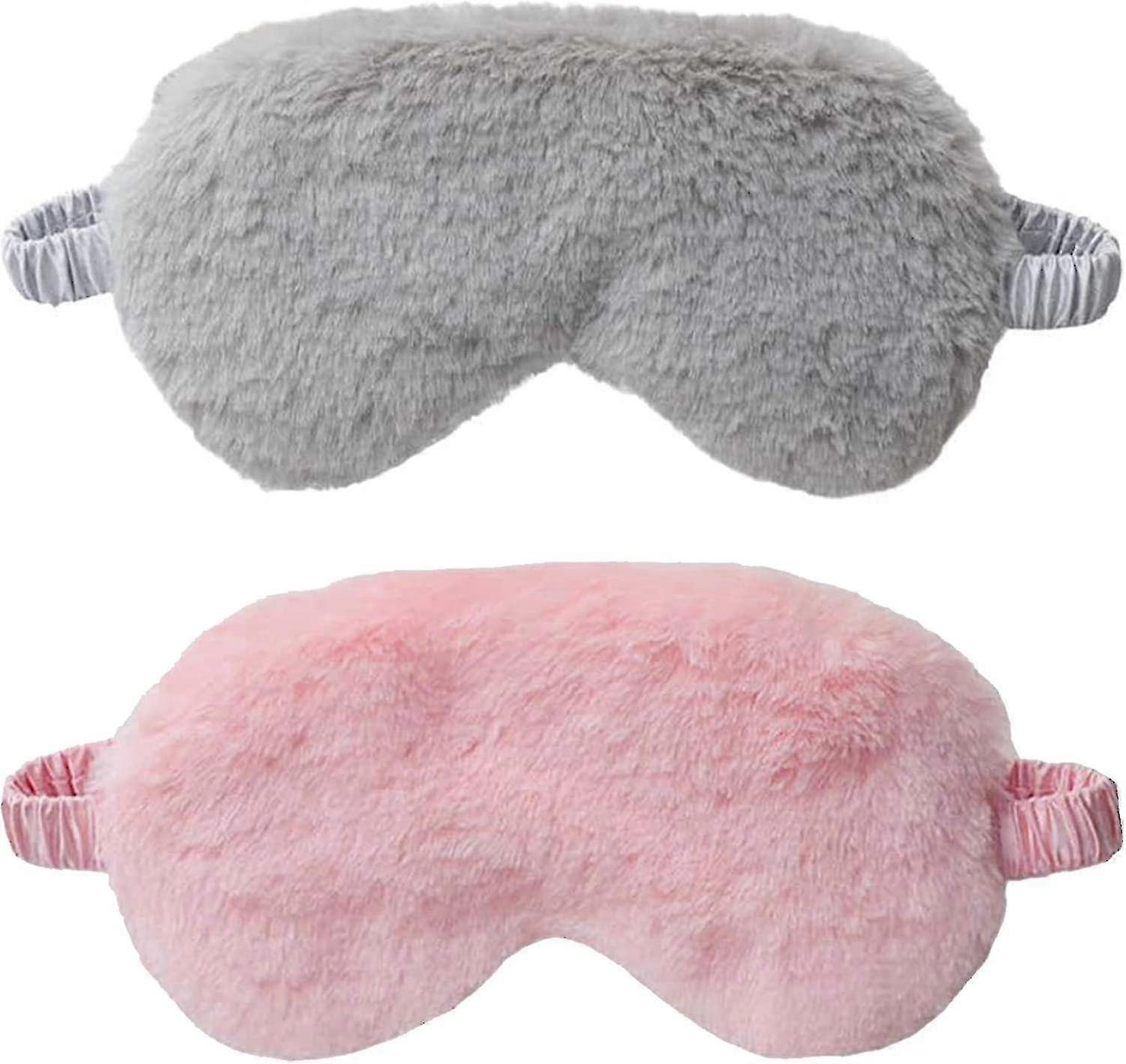 Plush Sleep Eye Masks, Two-piece Set, Soft, Skin-friendly and Highly Light-blocking