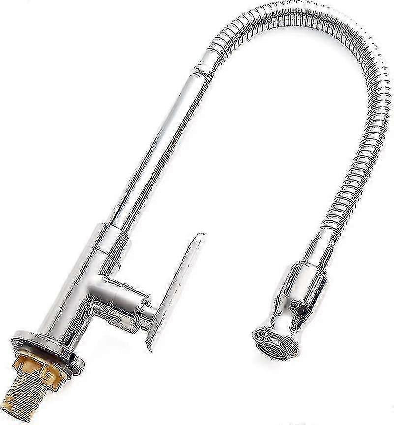 Outdoor kitchen sink faucet with 360° bendable nozzle, easy to install and versatile in use