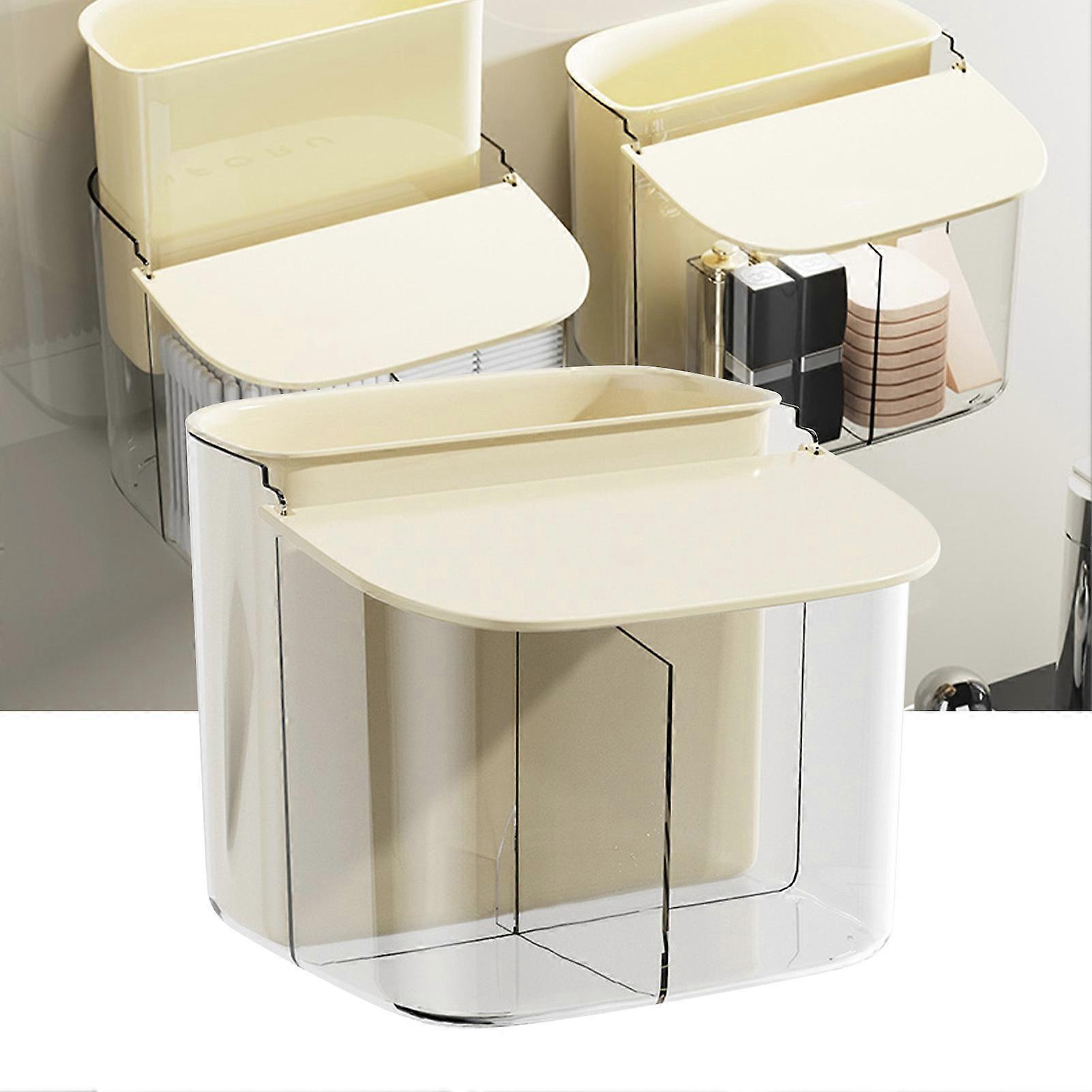 Wall Makeup Cotton Box Plastic Organizer 850g Dustproof Case