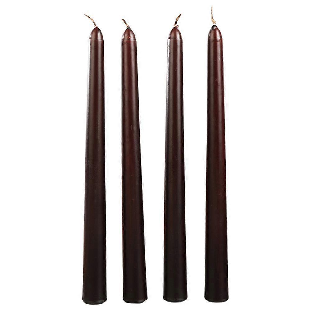 Taper Candles Set Of 4 Unscented Tapers Burning For 10 Hours No Drip Candlestick