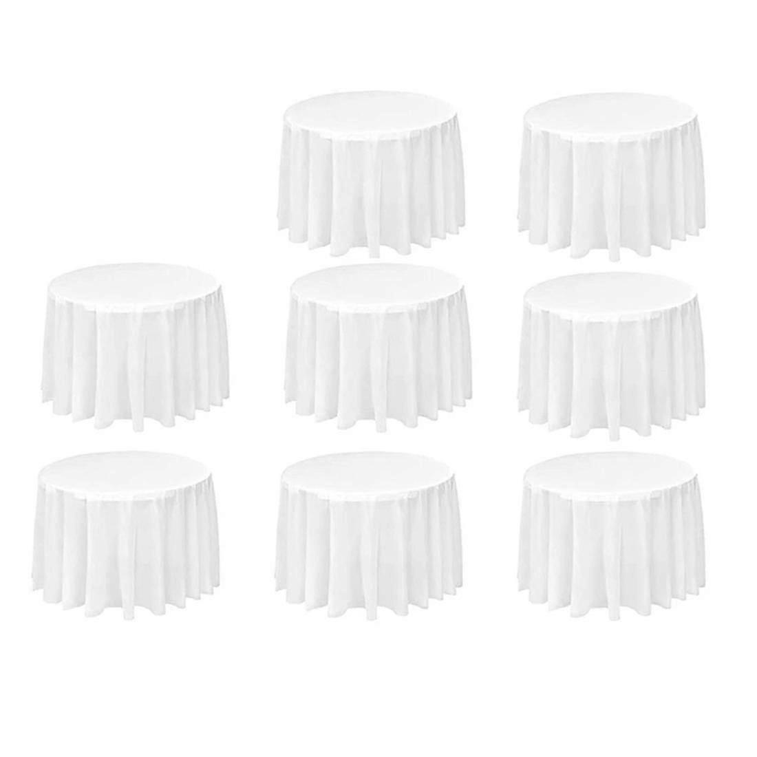 White Waterproof PEVA Disposable Round Tablecloth