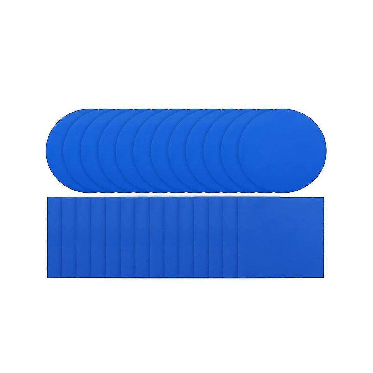 50 Self Adhesive PVC Pool Patch Repair Kit Square Round Air Mattress Patch for Pools Boat Inflatabl