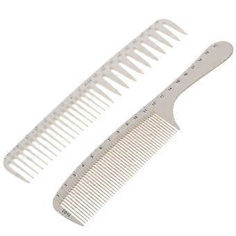 2pcs Hair Cutting Combs Salon Hairdressing Combs Pocket Styling Combs with Scale
