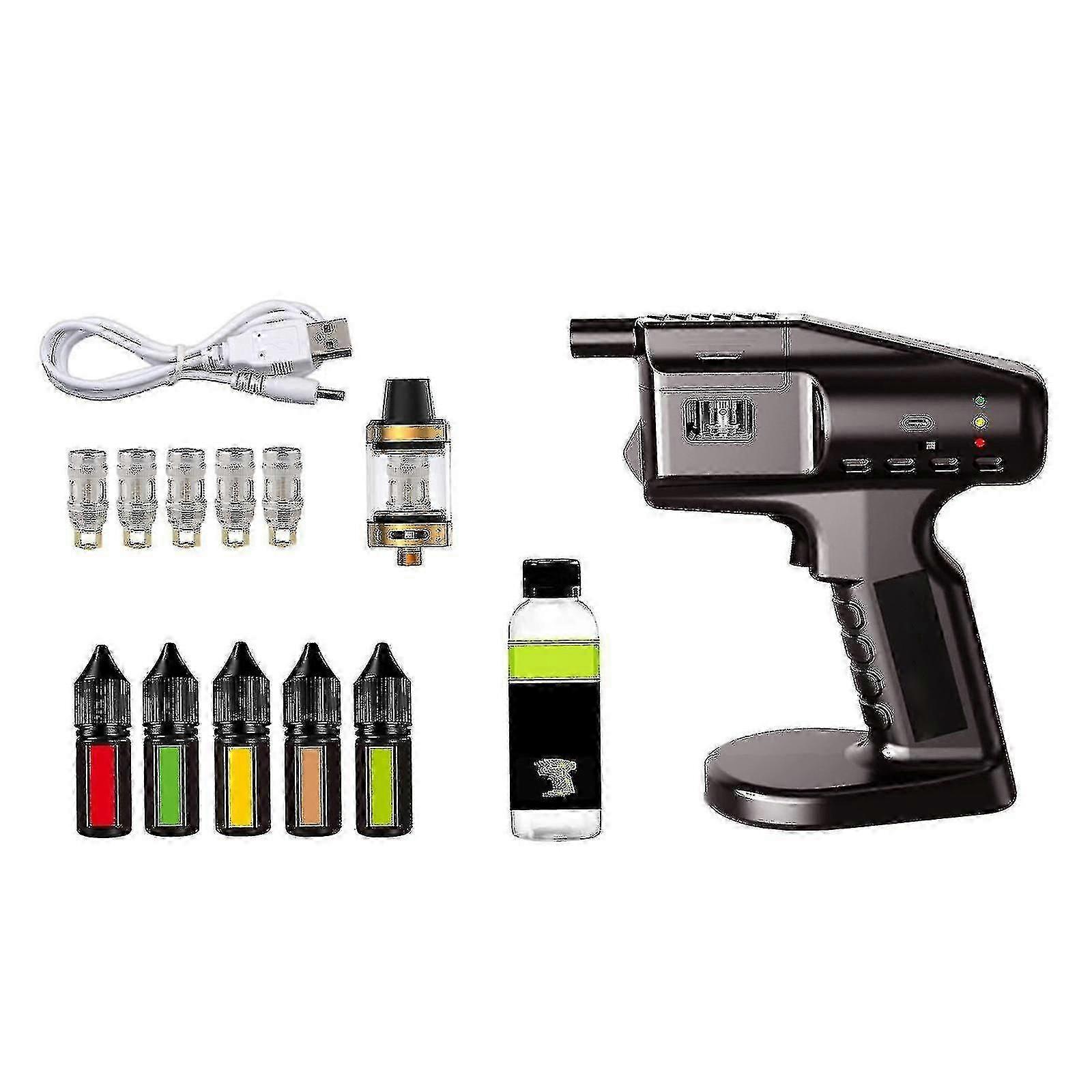 Handheld Cocktail Bubble Infuser Machine with 3 Nozzles for Bartenders