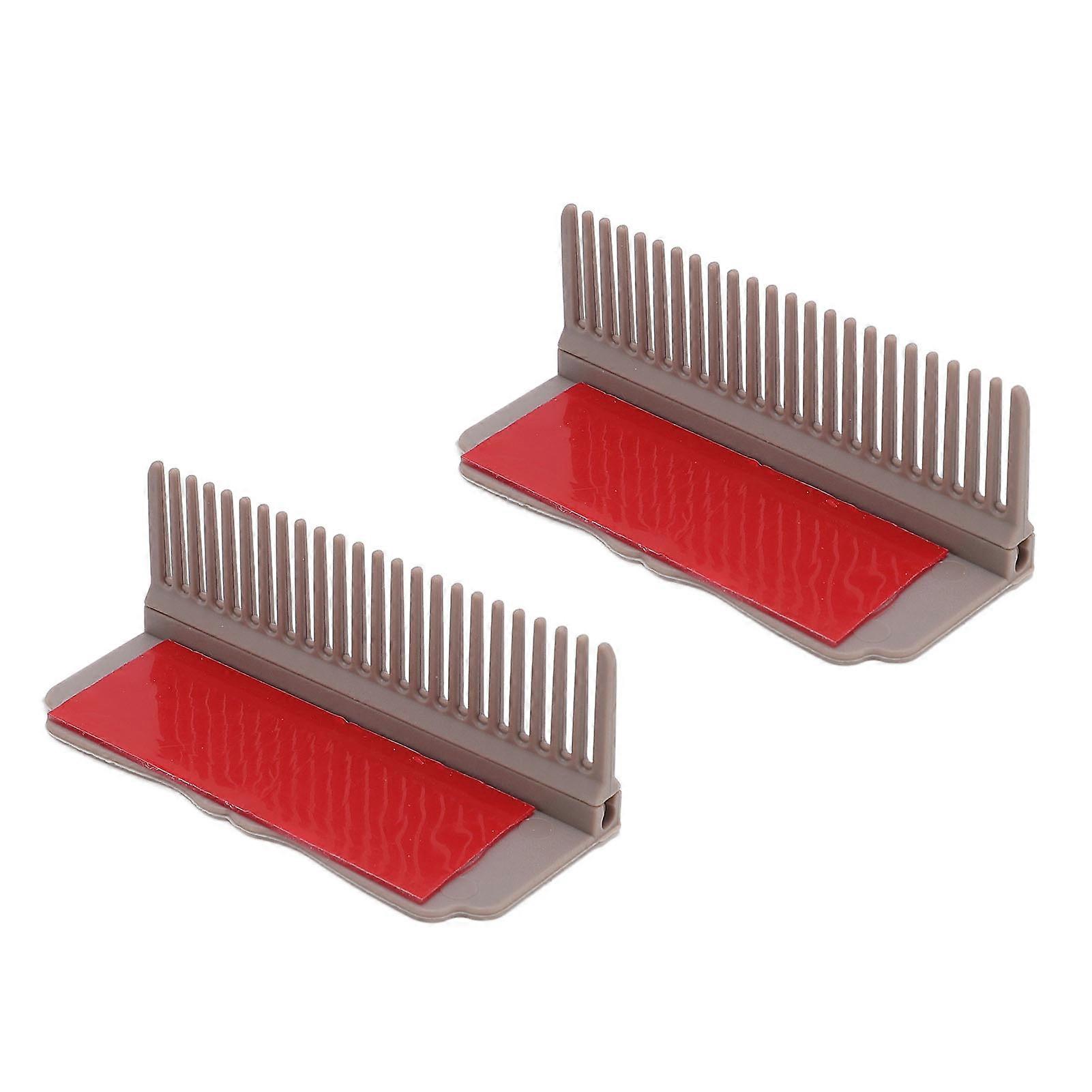 2 Pack Plastic Clip-On Flat Iron Comb Attachment for Hair Styling