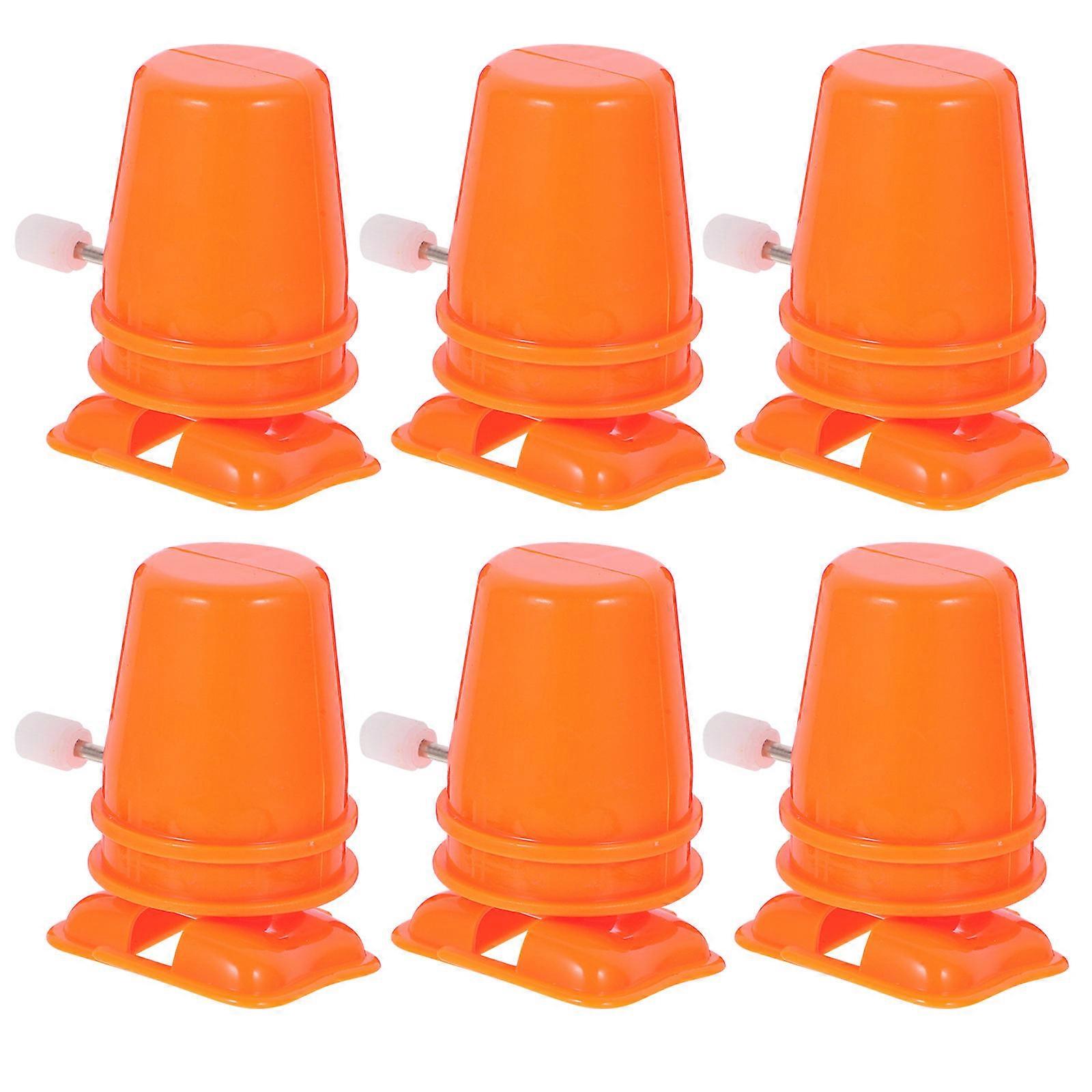 Orange Wind Up Toy Mechanism for Clockwork Toys DIY 6Pcs Pack