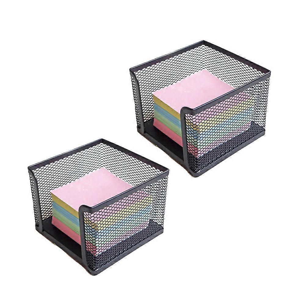 Self-Stick Note Holder Wire Mesh Desktop Memo Holder 2Pcs for Memo Storage