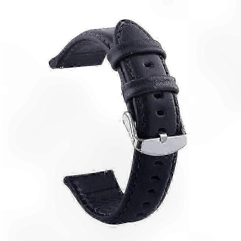 Stylish Leather Watch Band with Spring Bar, Compatible with Most Watches, 18/20/22/24mm Width Selection