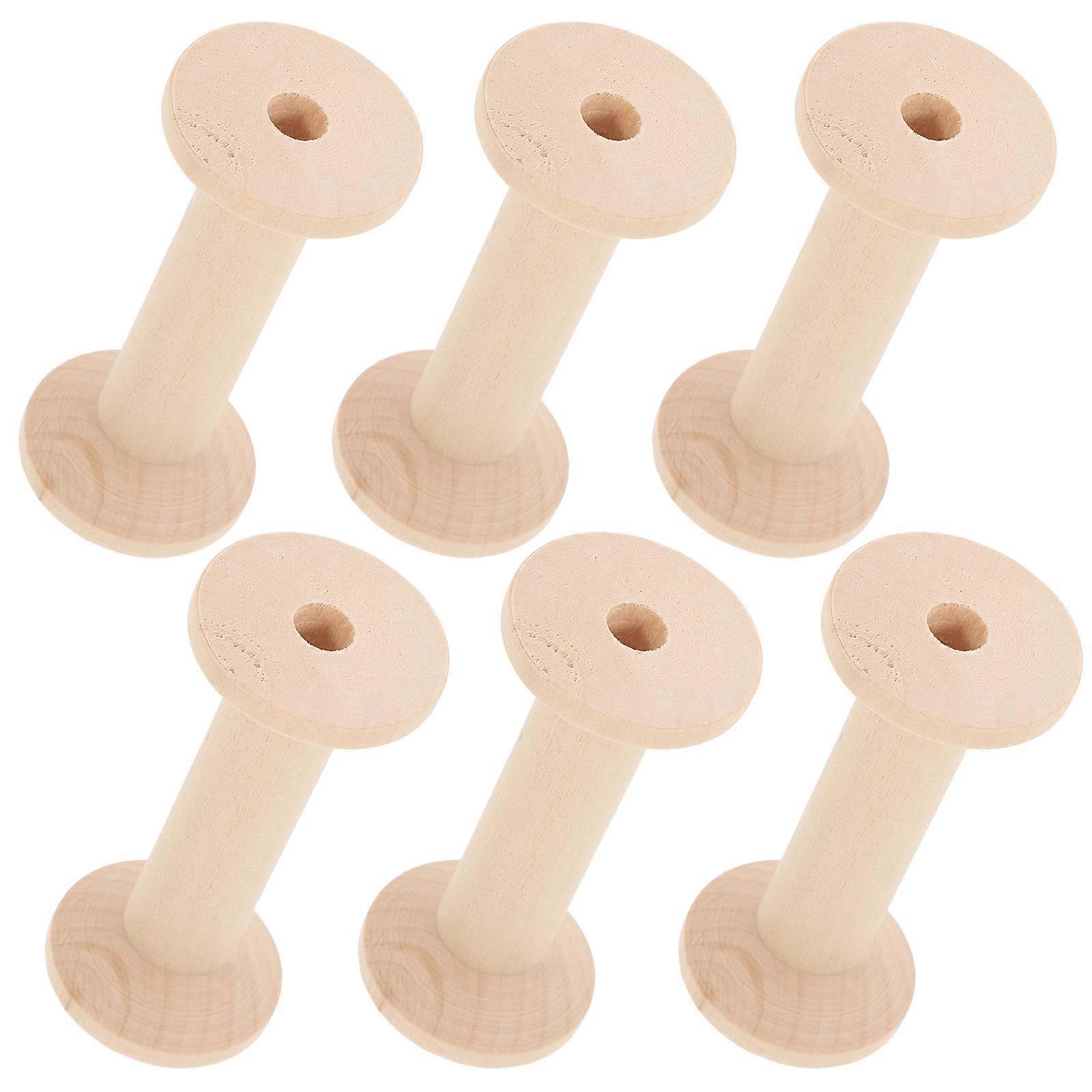 Wooden Spools for Craft for Embroidery 30Pcs Thread Organizers