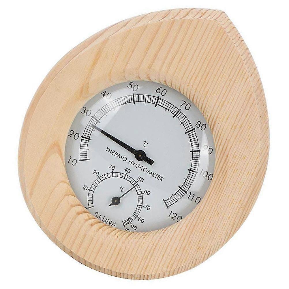 Wood Hygrothermograph for Humidity Checking 2Pcs