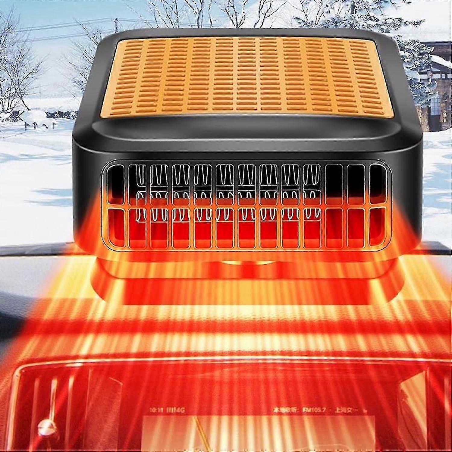 Car Heater, 12v 150w Portable Fan Fit For Fast Heating And Cooling, 2 In 1 Modes, Car Heater, Windshield Demister -JRCL