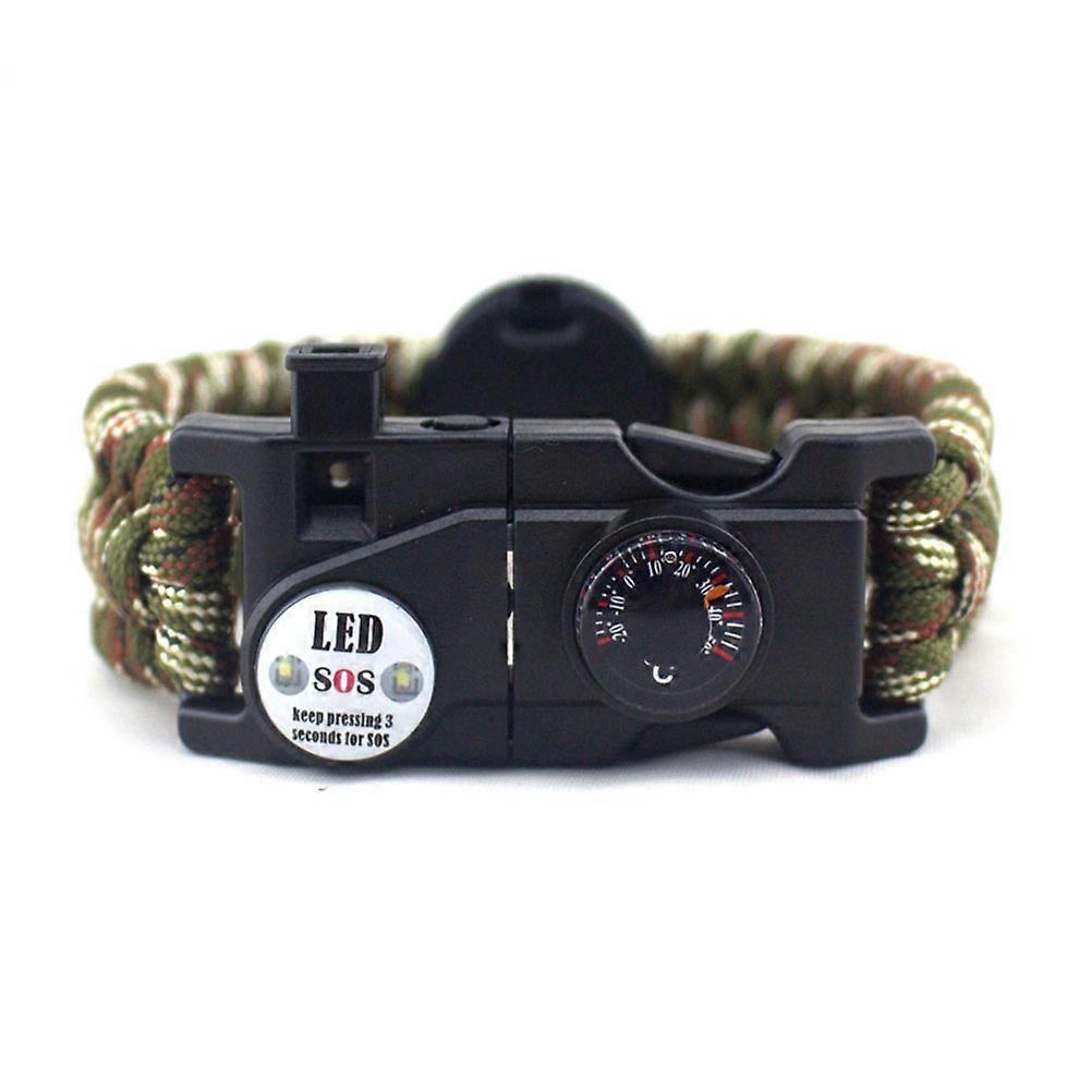 Paracord Survival Bracelet Outdoor Survival Gear with Flint and Whistle