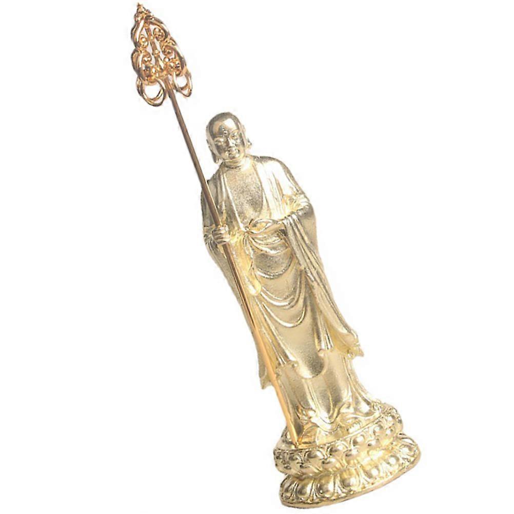 5Pcs Brass Buddha Figurine Tall Design For Homeowners Decorative Purpose Retro Style Ornate Craft