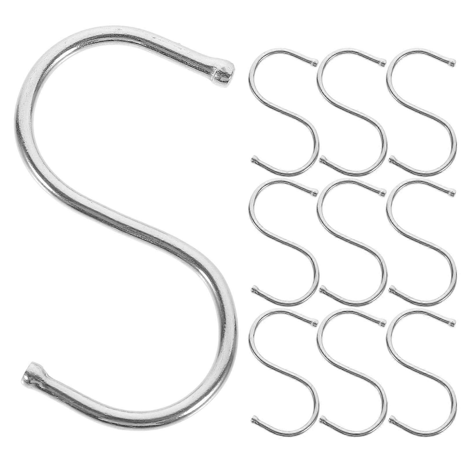 Metal Hook Rack Hangers for Organizing 40Pcs Silver