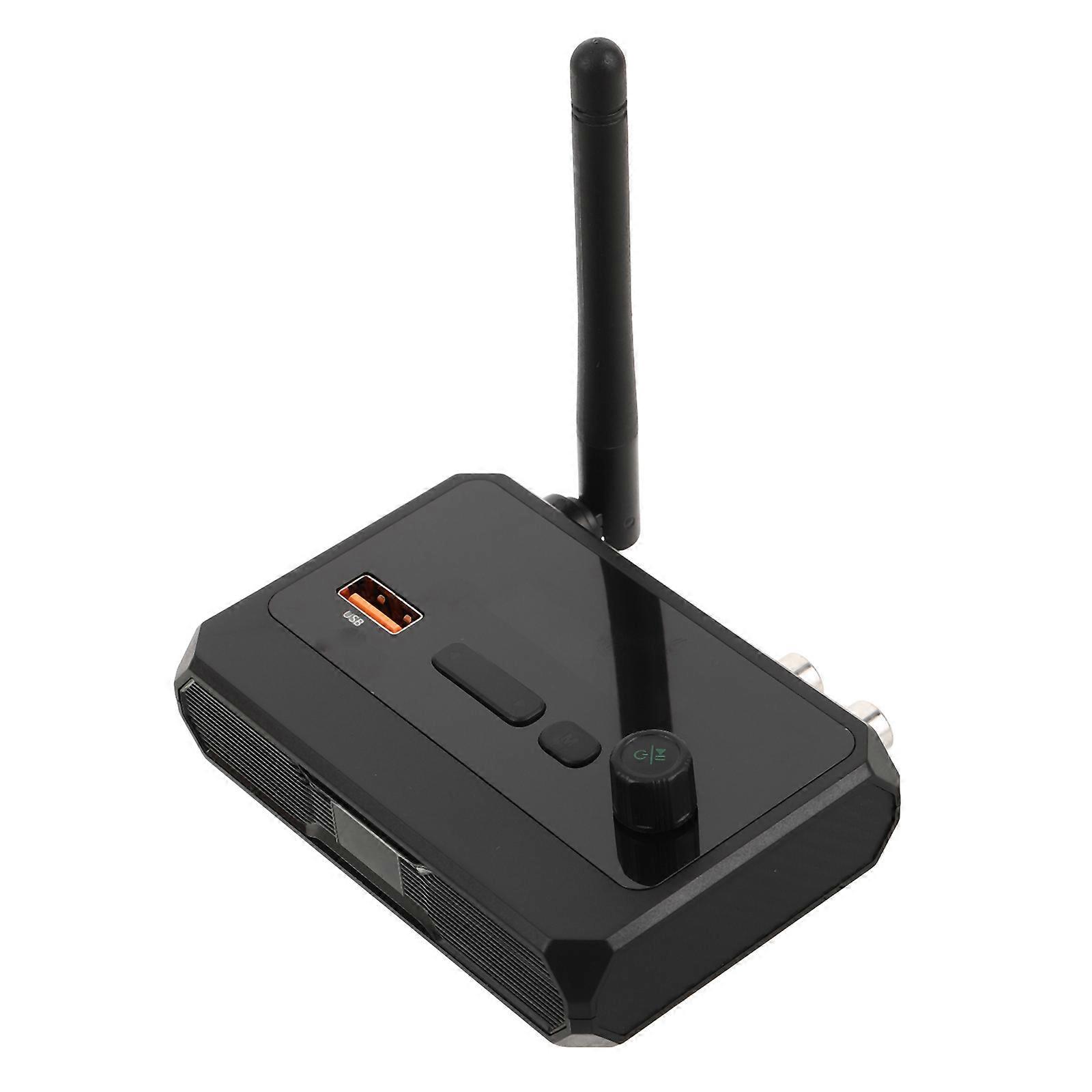 Wireless 5.3 Audio Adapter 5 Sets For TV Speakers And PC With Optical Input And MP3 Playback Functionality In Sleek Black Design