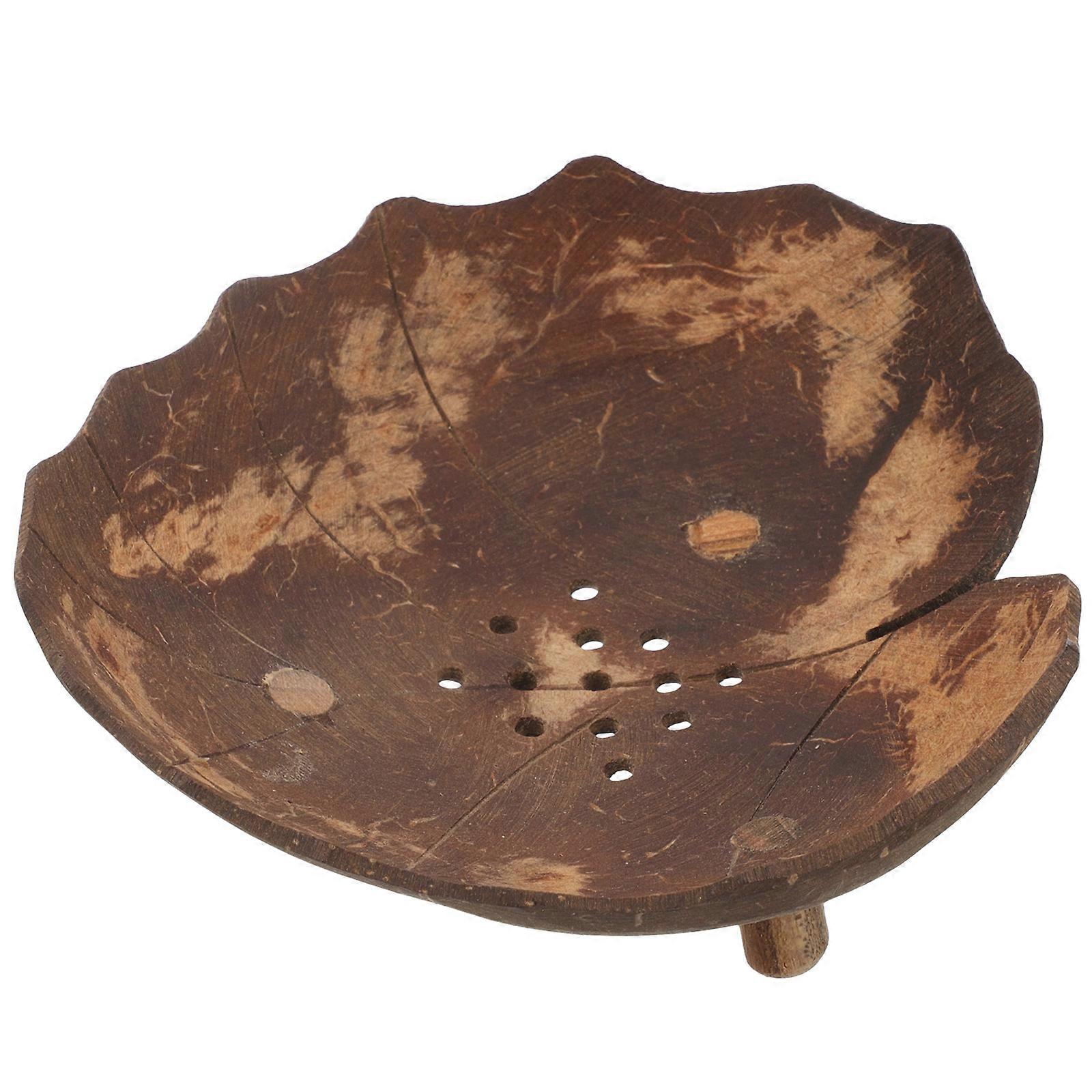 Decorative Soap Holder Coconut Shell for Bathroom Countertop 4Pcs