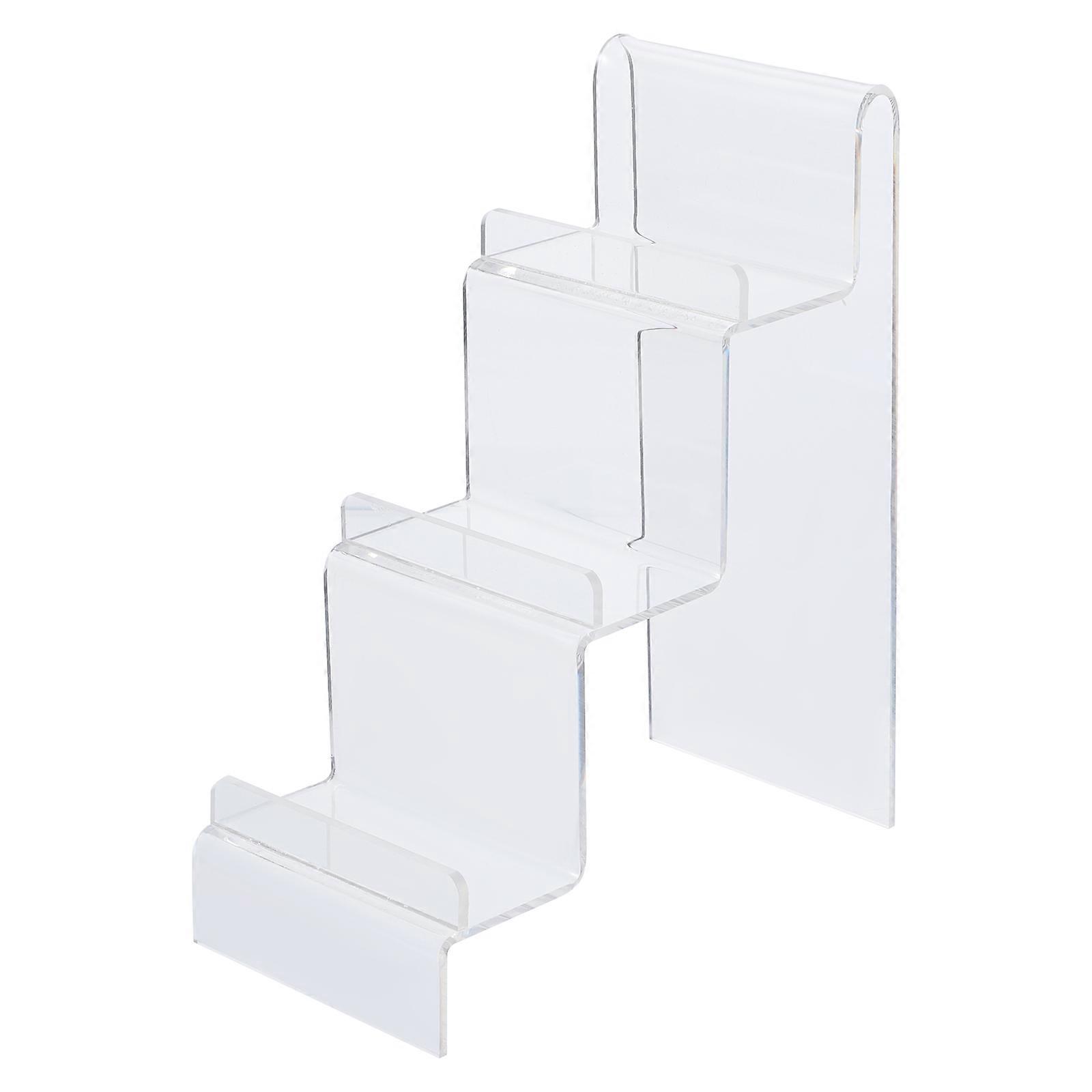 Transparent Wallet Display Holder for Storage 4Pcs Acrylic Thick 3-Layer Stand