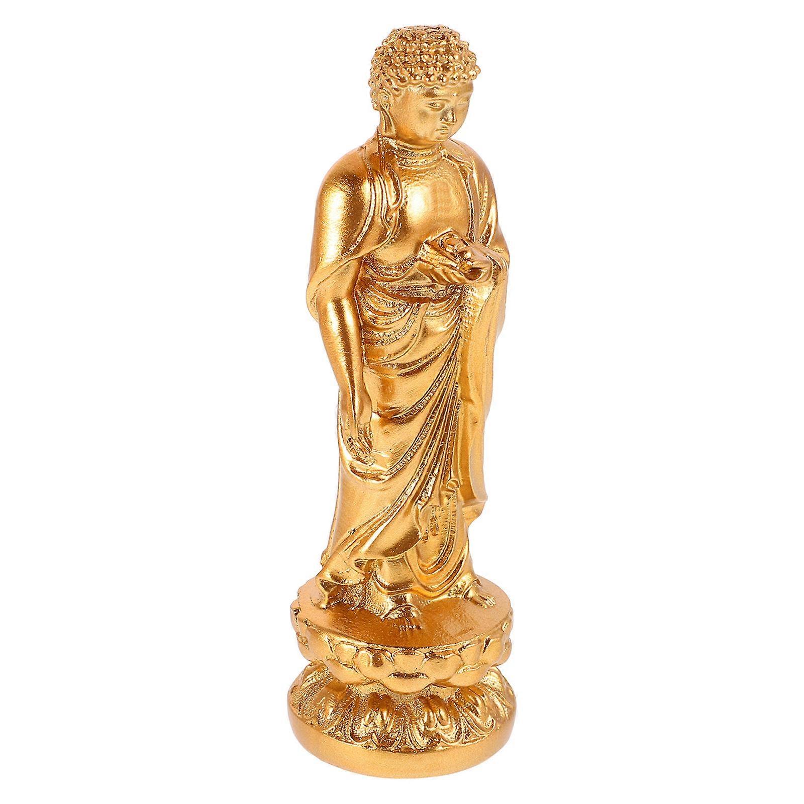 Meditation Buddha Figure Resin Statue Standing Buddha For Living Room Feng Shui Style 1Pack
