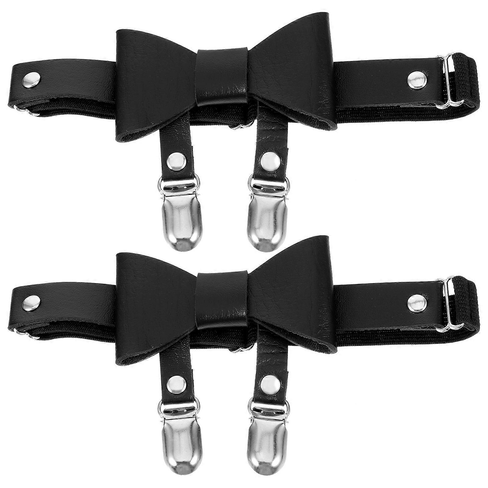 Chic Adjustable Garters For Ladies With Leg Rings In Black Perfect For Cosplay And Festival 4Pcs