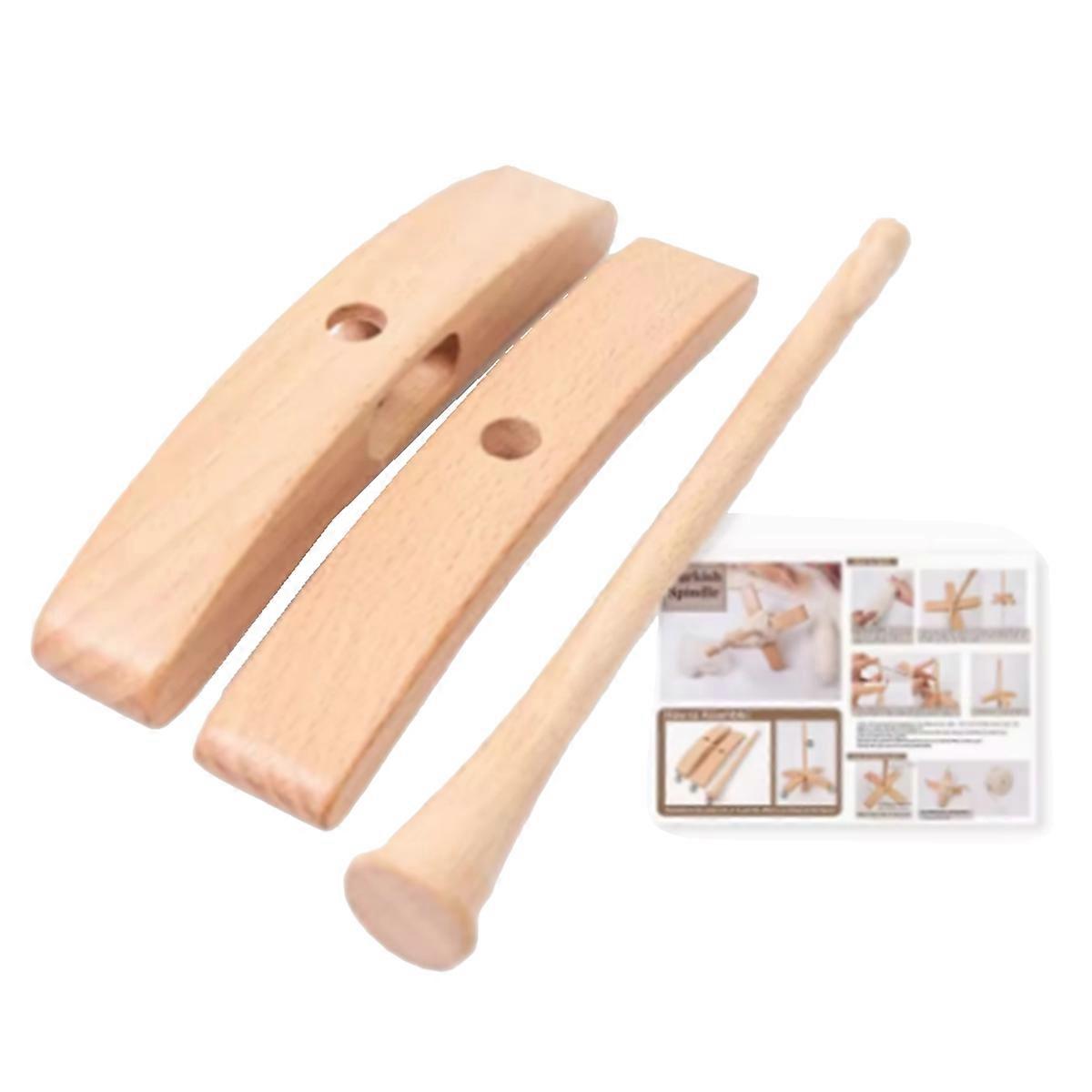 Turkish Spindle Detachable Drop Spindle Weaving Wheels for Beginners Advanced Hand Spinner Gifts