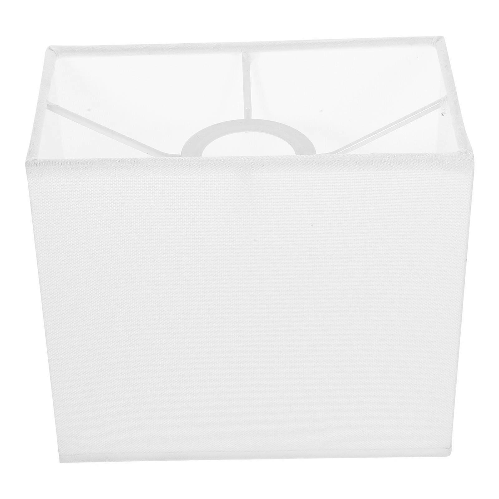Table Lamp Shade Rectangular Cloth Lamp Shade for Home Use 5Pcs White