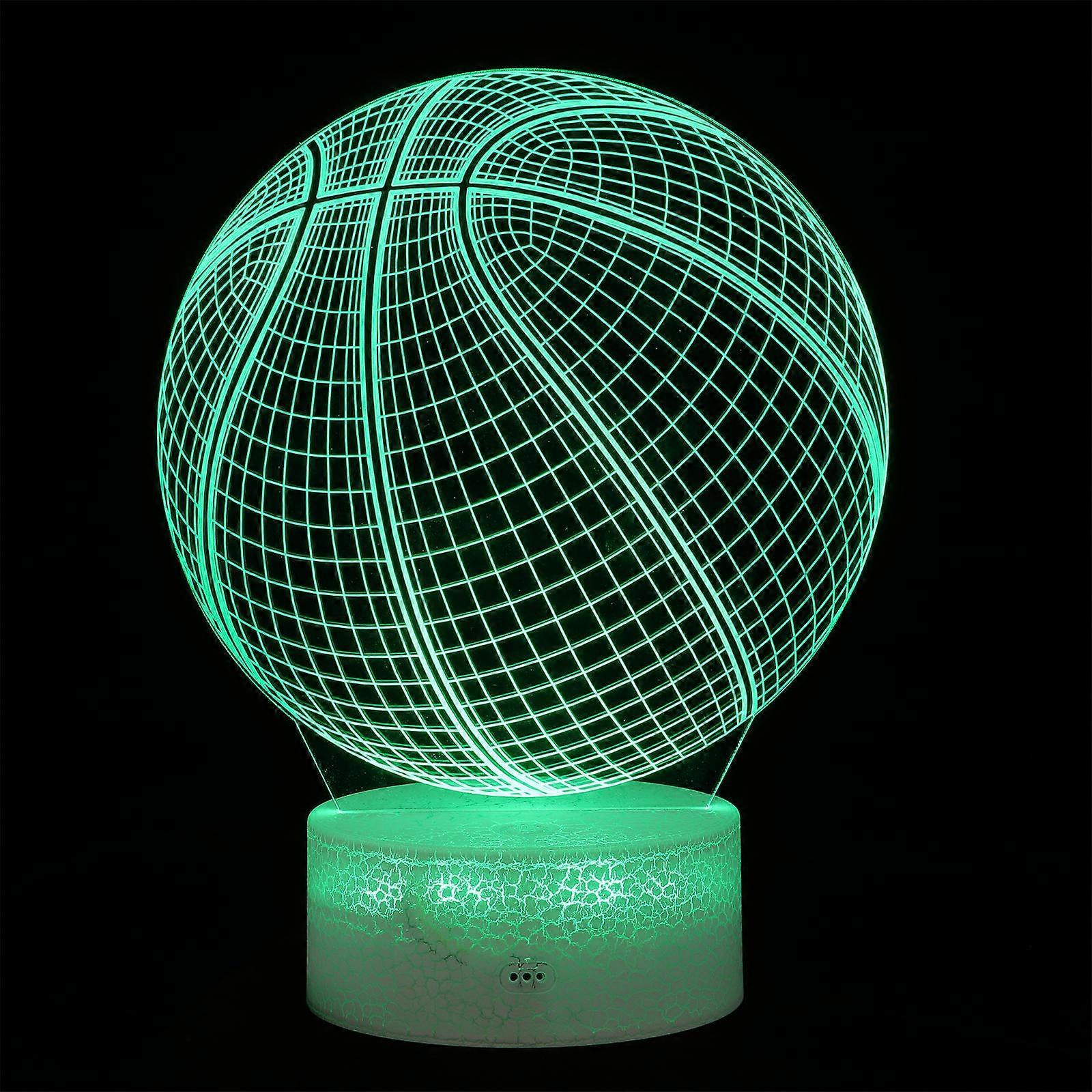 Basketball Shape LED Lamp Touch Control Color Changing Decorative Lighting 1Set