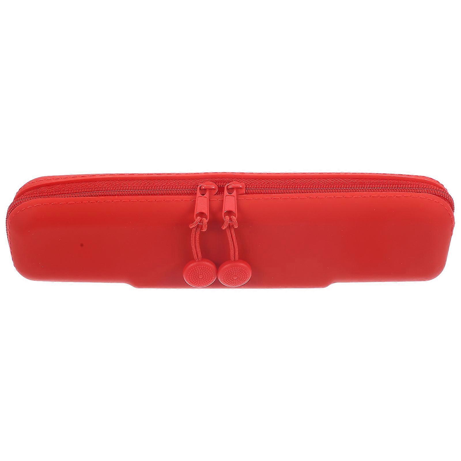 Makeup Brush Pouch Silicone Cosmetic Brush Holder for 2Pcs Storage