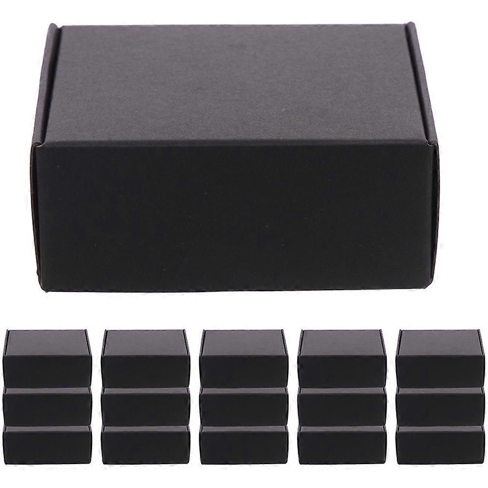 Paper Packing Box Paper Box for Storage 125Pcs Black