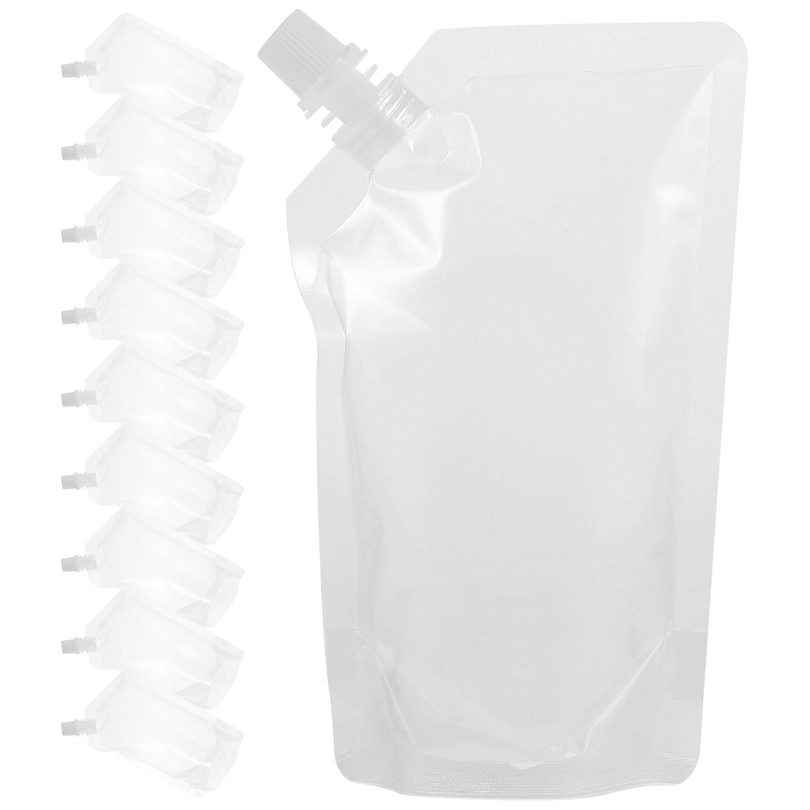White Plastic Drink Bags for Beverage Storage 50Pcs