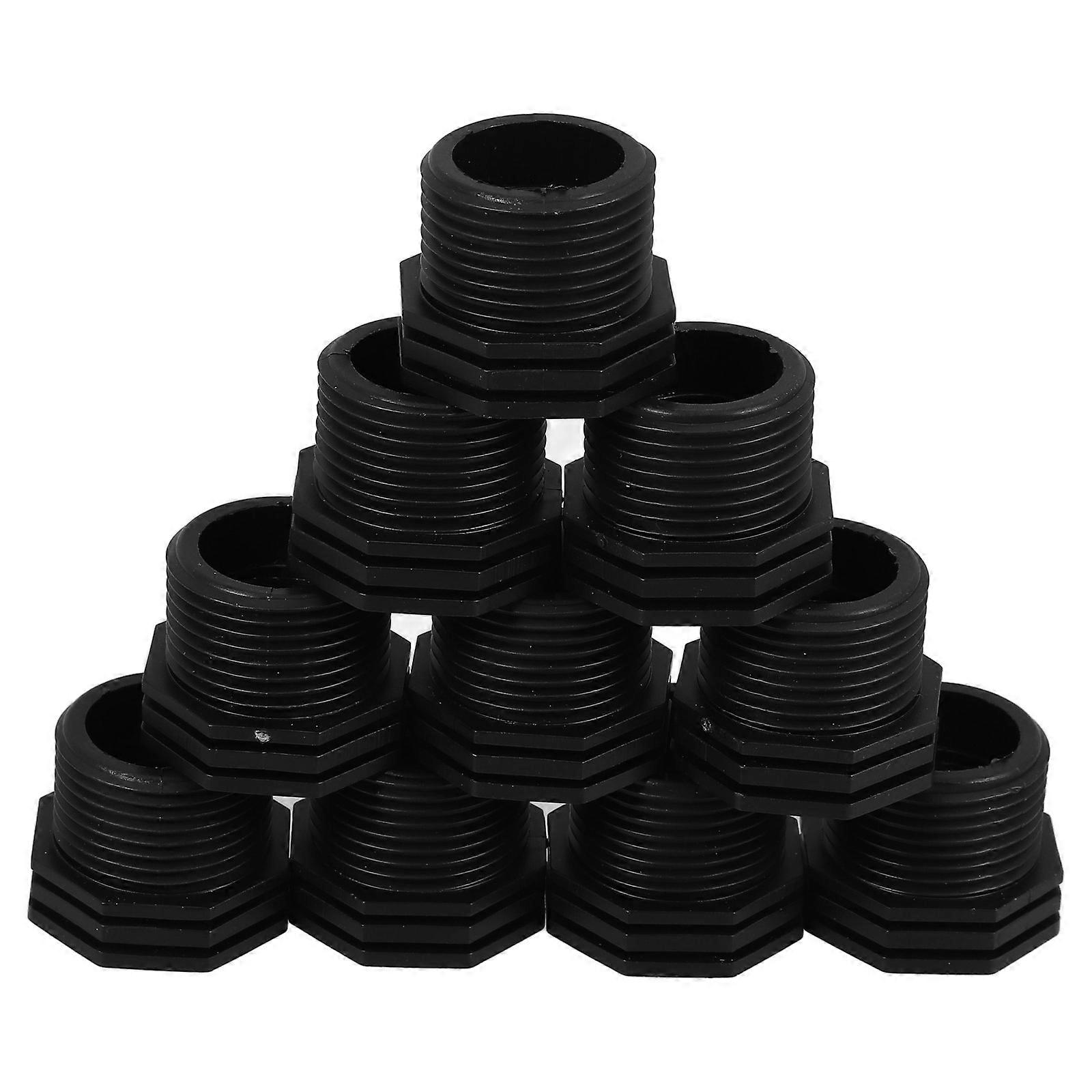 Pipe Threaded Conversion Thru-Bulk Fitting Connector for Plumbing Use 20Pcs