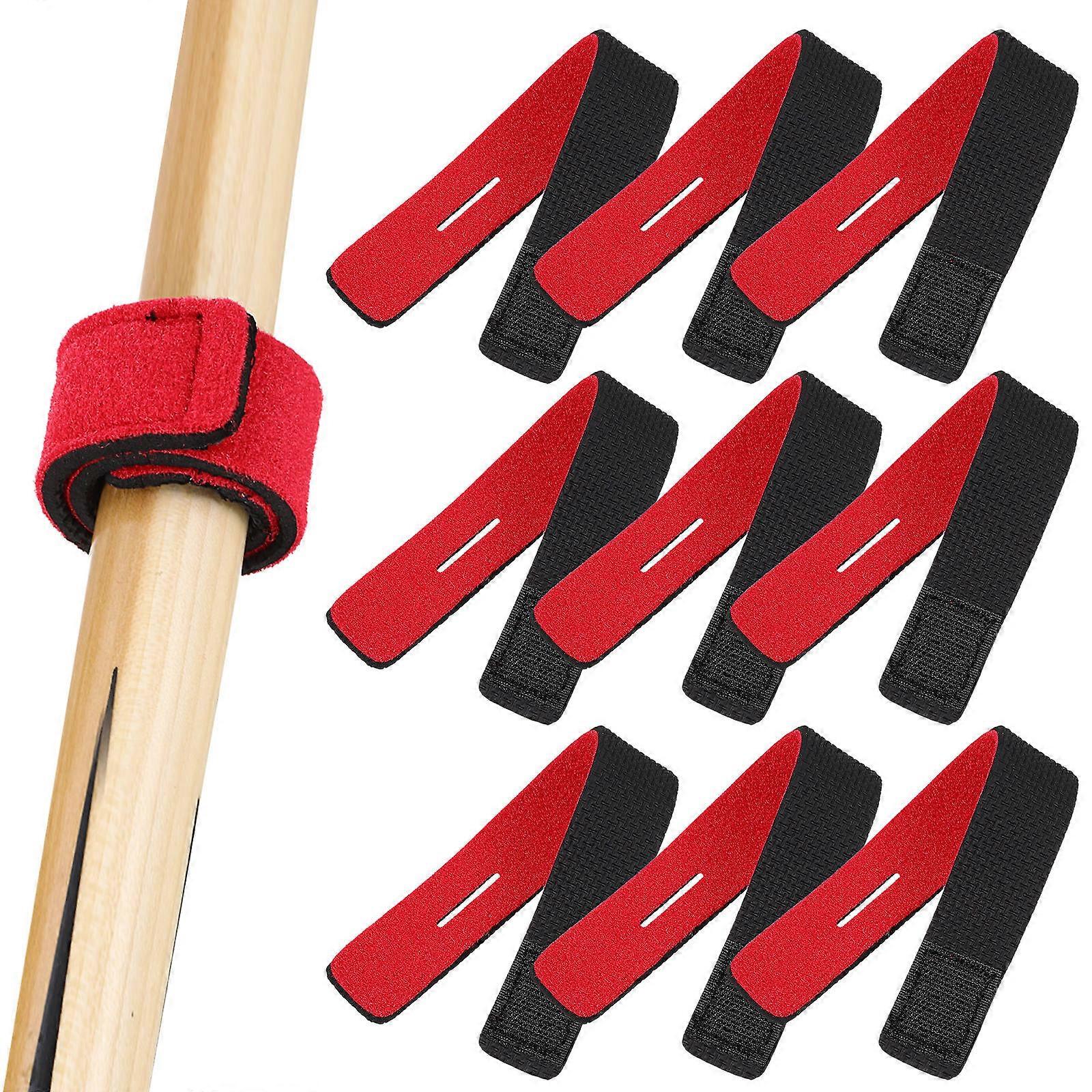 Fishing Rod Sleeve Red Elastic Strap for Pole Fixing 20Pcs Pack
