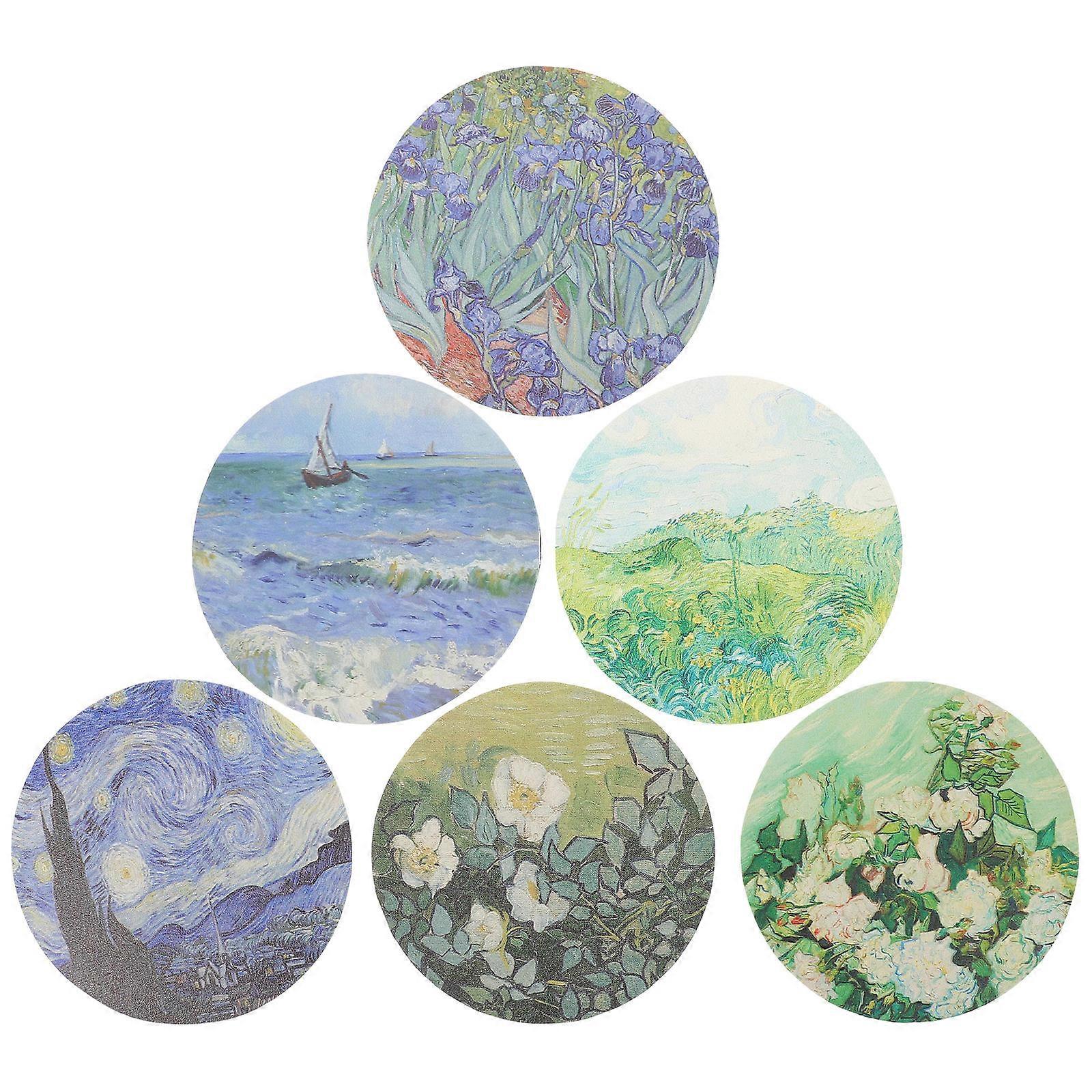 Coasters for Drinks Dining Table Coaster for Cup Use 6Pcs Set Assorted Color