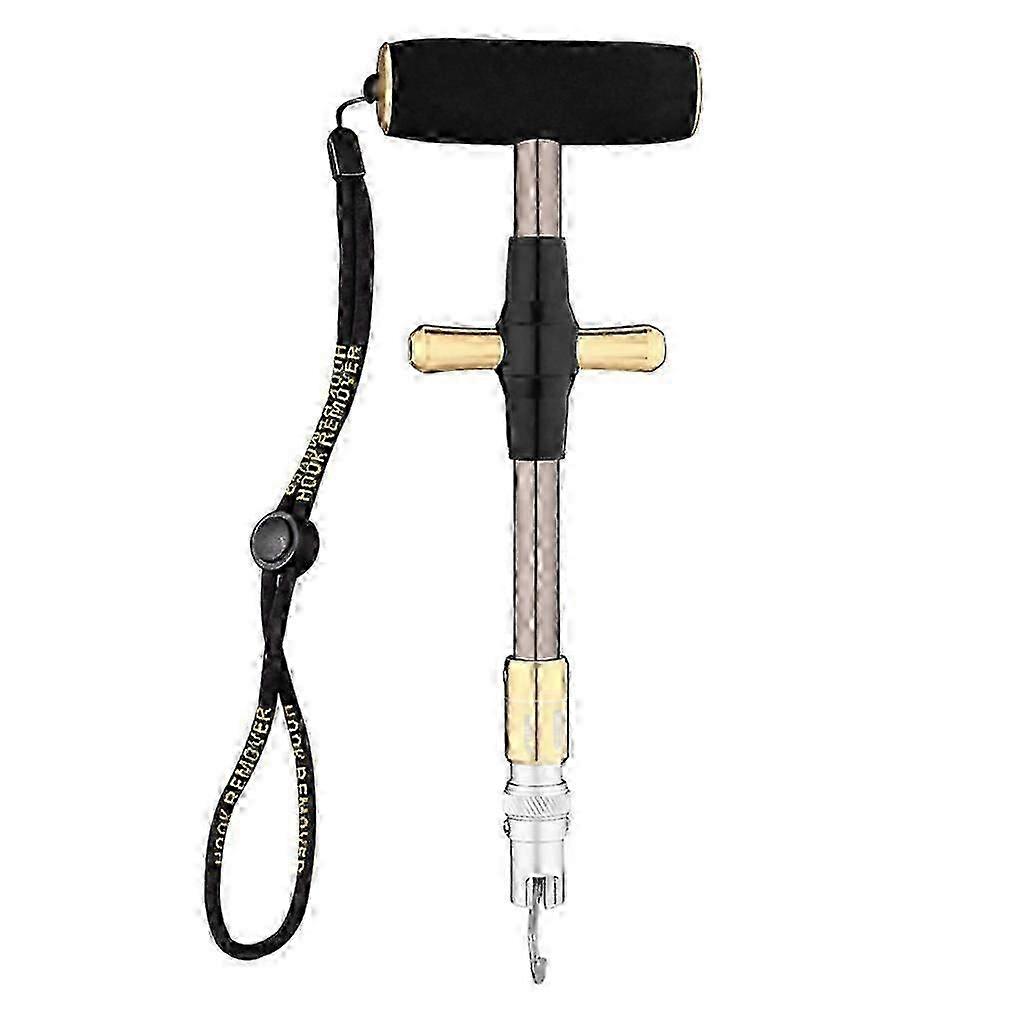 Safety Decoupler Extractor Fish Hook Disgorger with Handle Fishing Tackle Tool--Golden