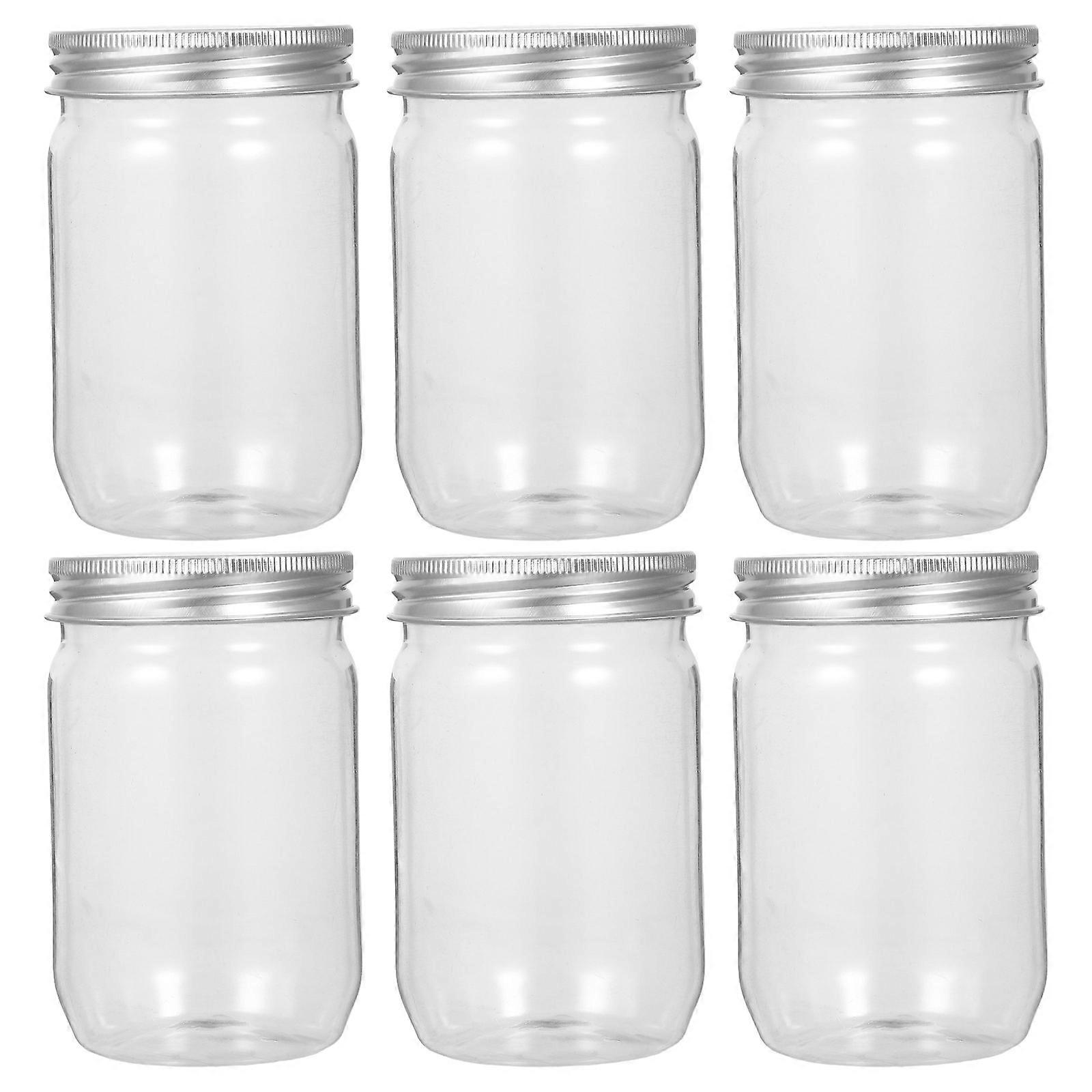 Small Mason Jars with Lids 6Pcs Transparent for DIY Use Airtight Freshness