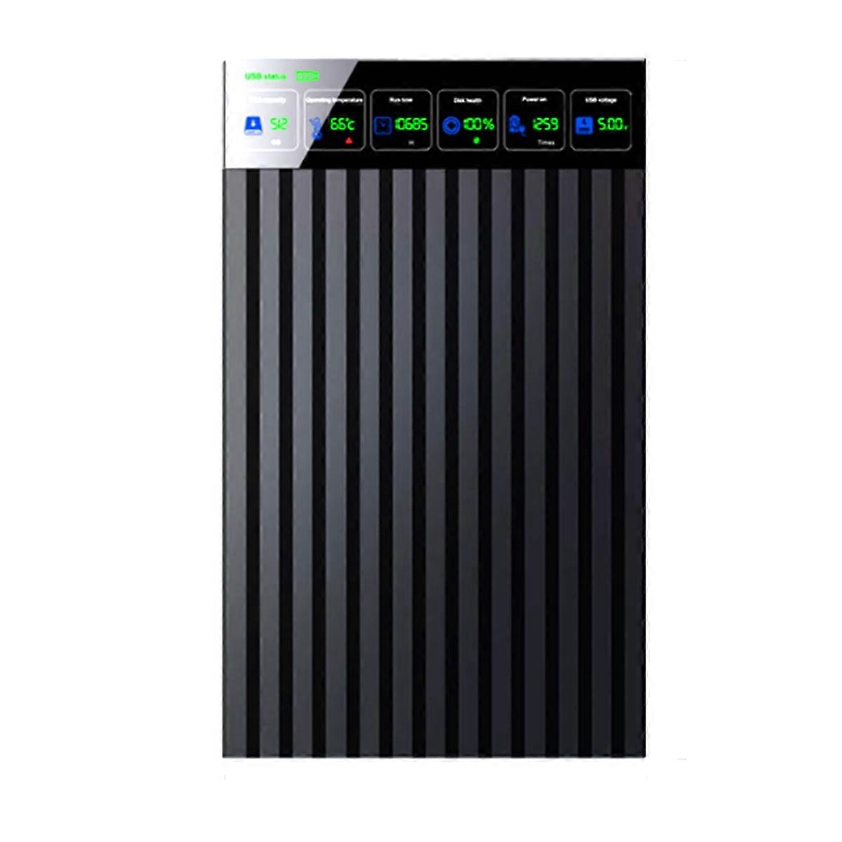 2.5 Inch to Type-C Hard Drive Chassis Intelligent Digital Display Adapter External HDD 512GB 6Gbps for PC Laptop