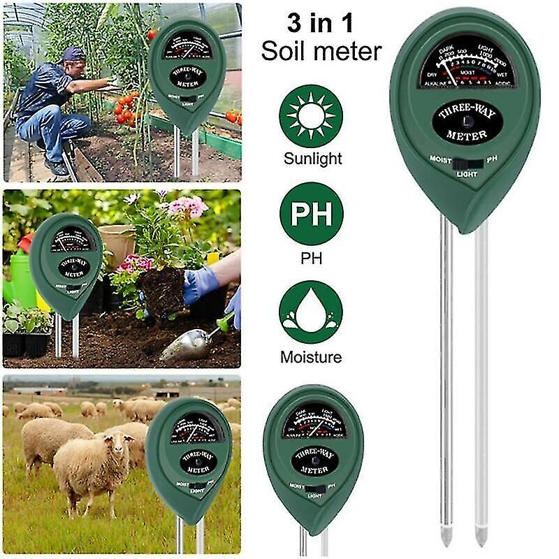 Bulb Planting Tools 3 In1 Soil Tester Water Ph Moisture Light Test Meter Plant Flower Garden Kit