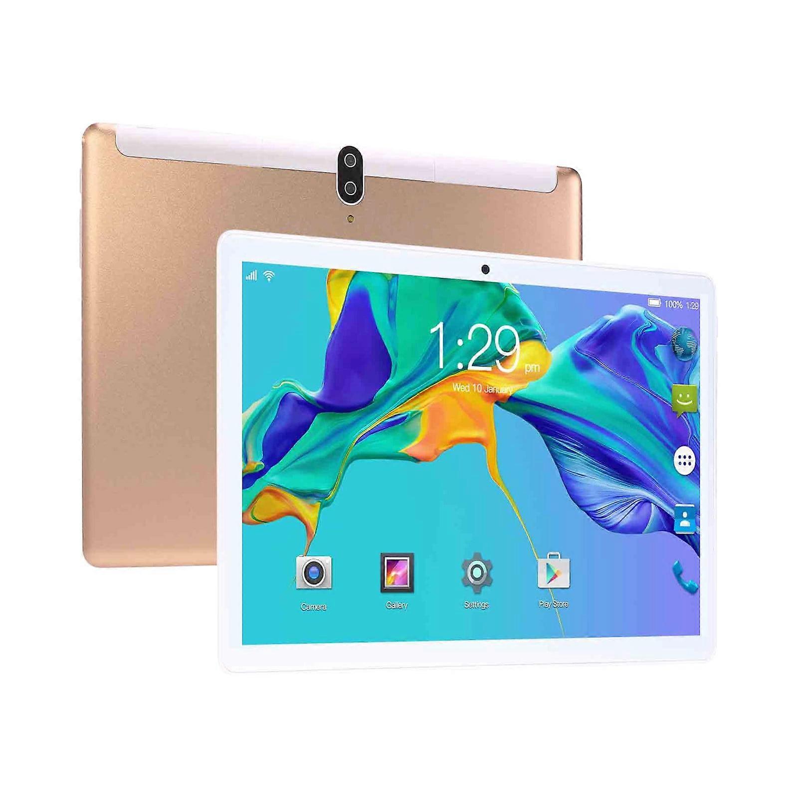 10.1" Android Tablet 2+16GB, IPS HD Screen, WiFi/Bluetooth, Voice Call, SIM Standby, Full Netcom, Gold - Compatible with Android 10.0