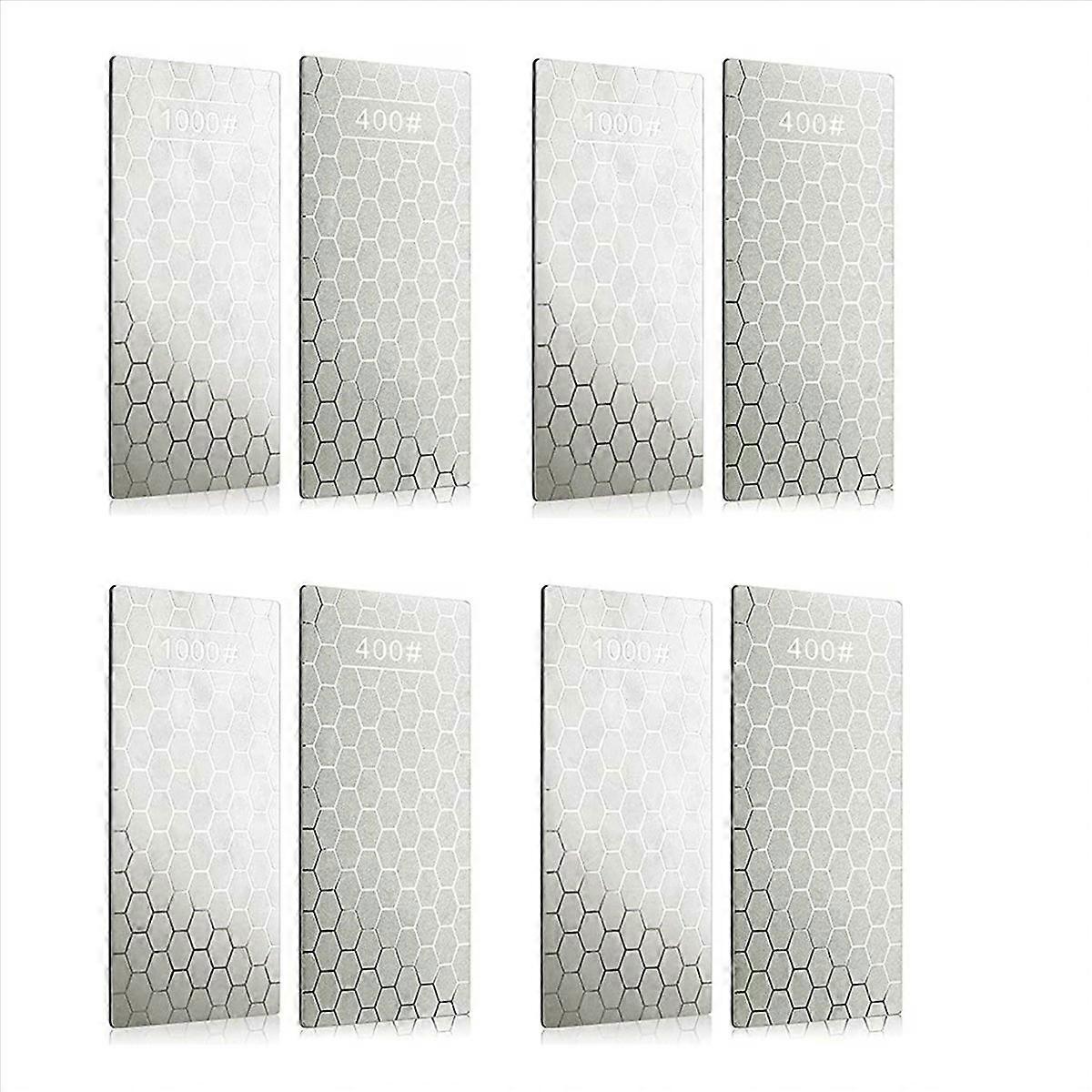 2PCS Diamond Sharpening Stone, Whetstone with Base(400/1000 Grit)