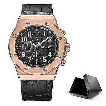 25-26 BAOGELA Men's New Quartz Watches 2019 Waterproof Chronograph Casual Luminous Wrist Watch Man Leather Strap Relogios 1805 Blue